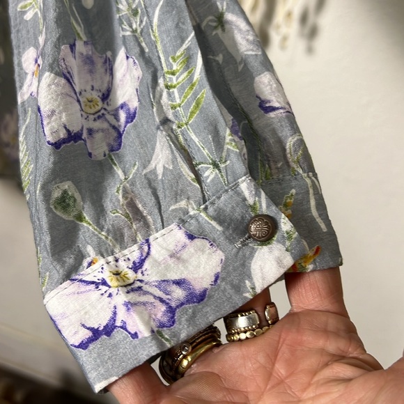 Aratta Silent Journey Embroidered Floral Timeless Shirt Size XL - Picture 4 of 16